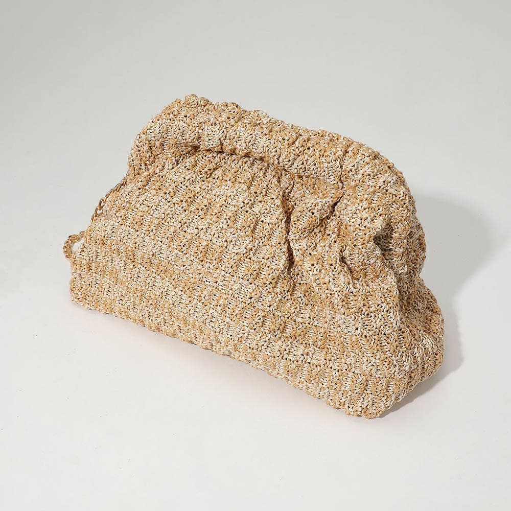 Sensibling Corp. - Vente Sac à bandoulière – femme - Sac pochette souple en raphia tissé / Sac bandoulière0