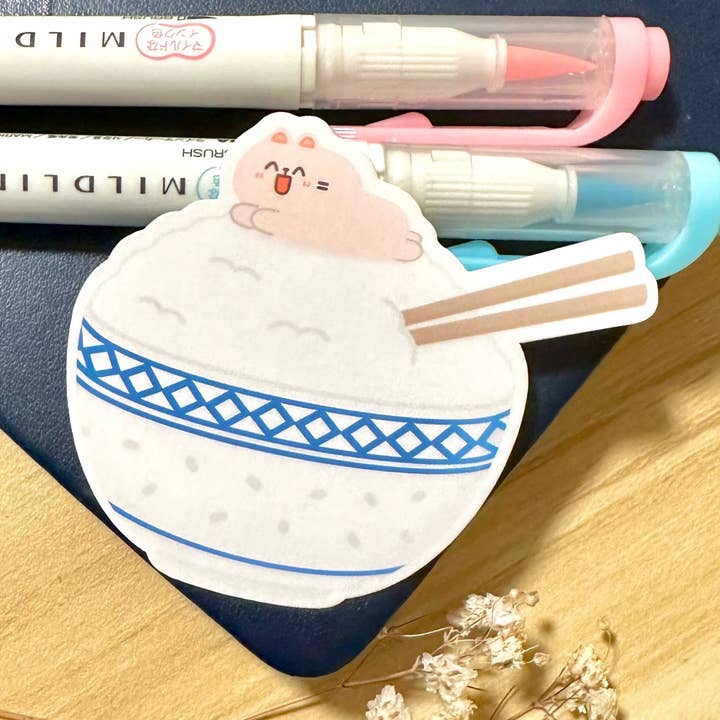 Pegatina con forma de tazón de arroz para venta al por mayor de Chubbythelittlecat