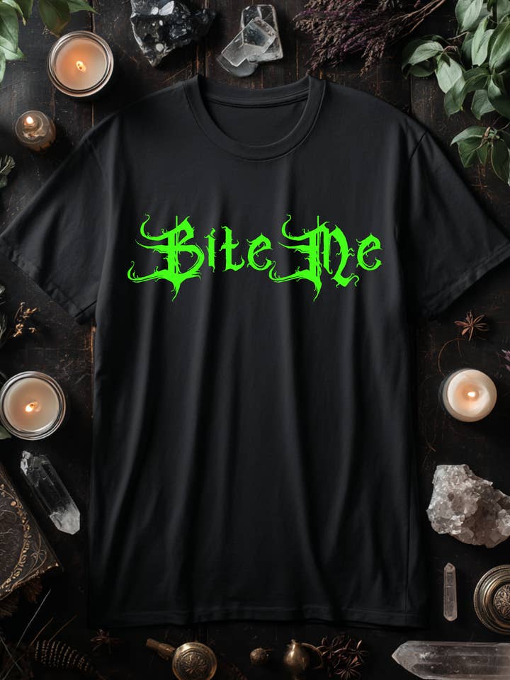 Camiseta Estampada "Bite Me" para venta al por mayor de Cute And Spook