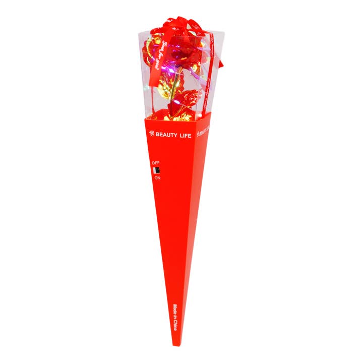 Cap Zone - Wholesale Artificial Flowers - Holographic LED Artificial Galaxy Rose Gift Box