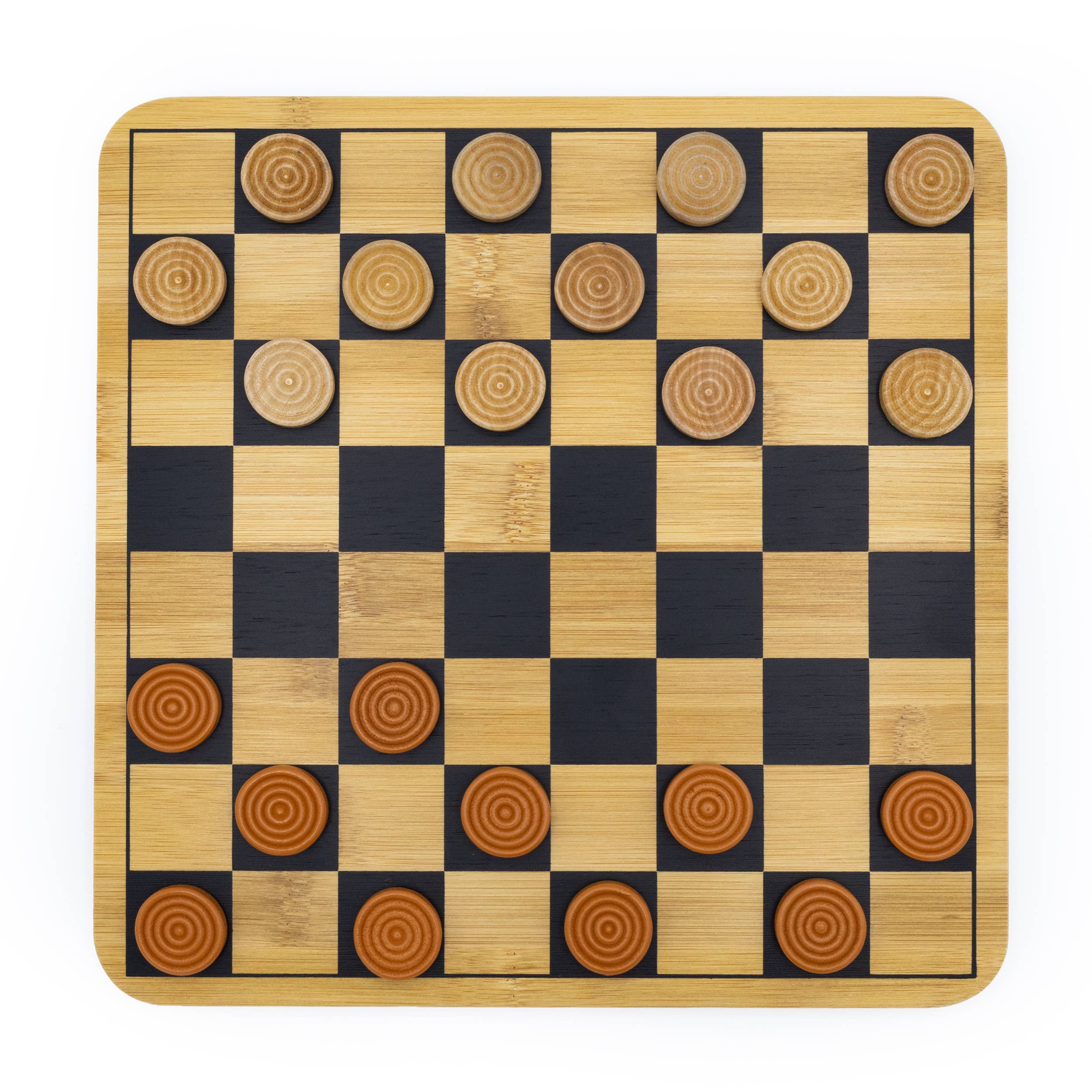 Robert Frederick Ltd – wholesale Brädspel – Bambu Chequers Set1