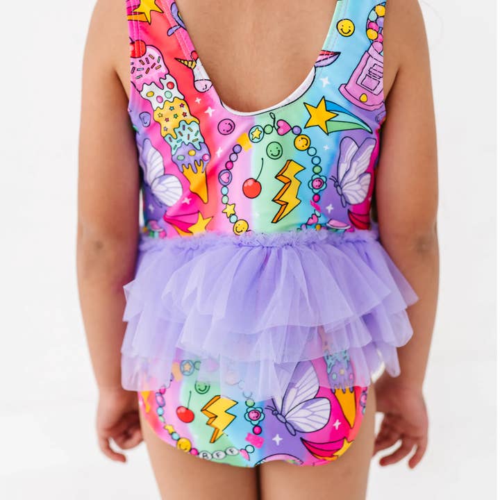 Kiki + Lulu - Wholesale One Piece Swimsuit - Kids - Rocket Lion Girls Swimsuit With Tutu