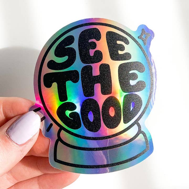 See the Good - Holographic Sticker for wholesale by Chat Papier