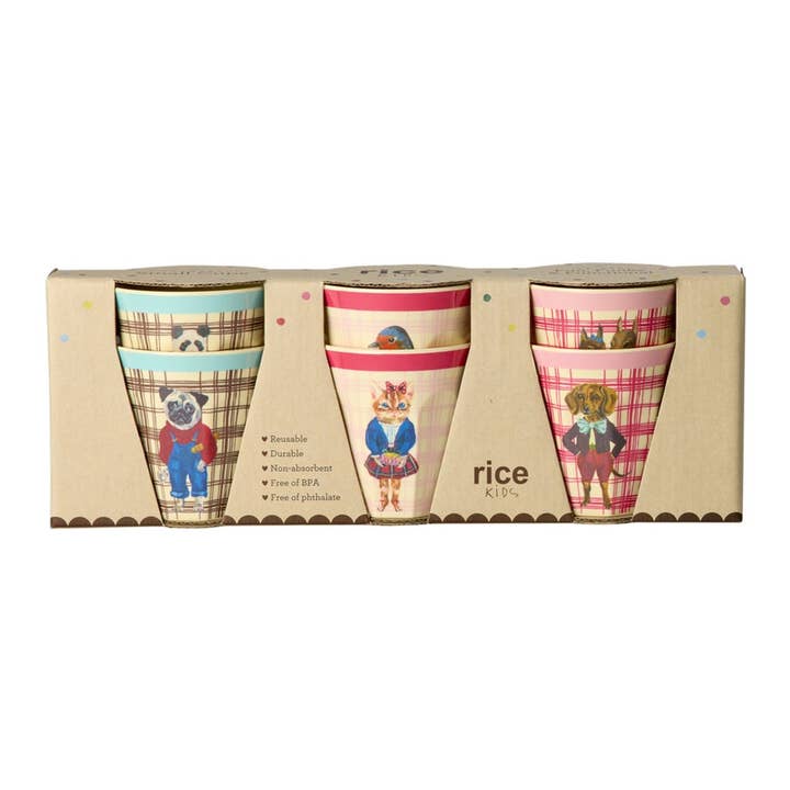 Melamine Kids Cup with Nathalie Lété Prints - Small - 6 Pack -5.41 oz for wholesale by RicebyRice