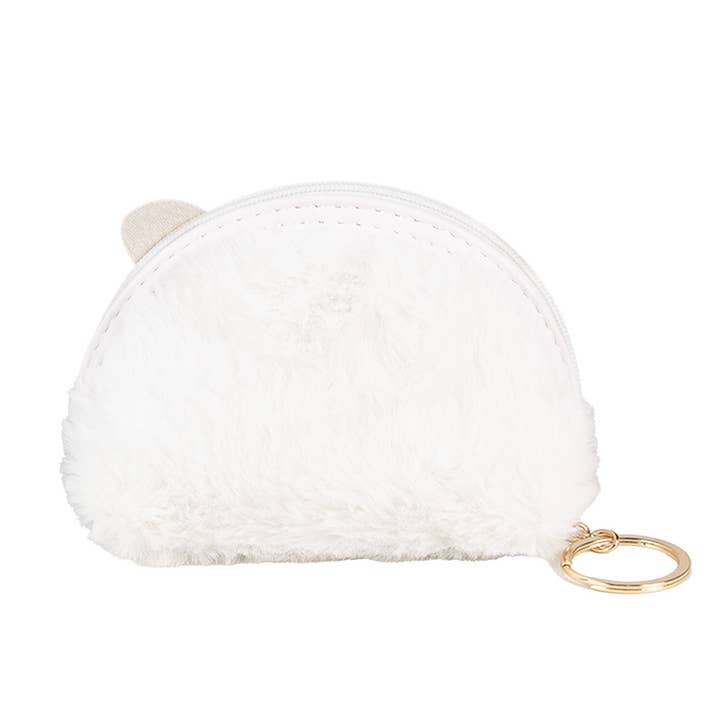 Clayre & Eef - Wholesale Wallet - Women's - JZWA0209 Wallet 12x9 cm White Synthetic Cat Makeup Bag