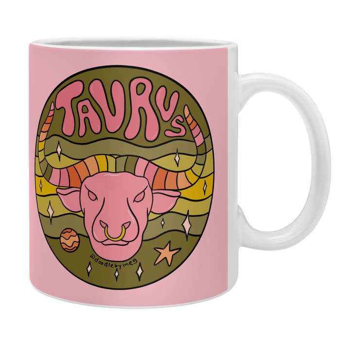 Doodle By Meg 2020 Taurus Coffee Mug for wholesale by Deny Designs