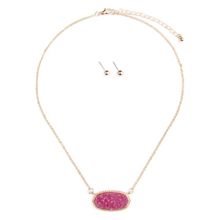 DOBBI - Wholesale Jewelry Set - Gold Chain Pendant Necklaces With Earrings1