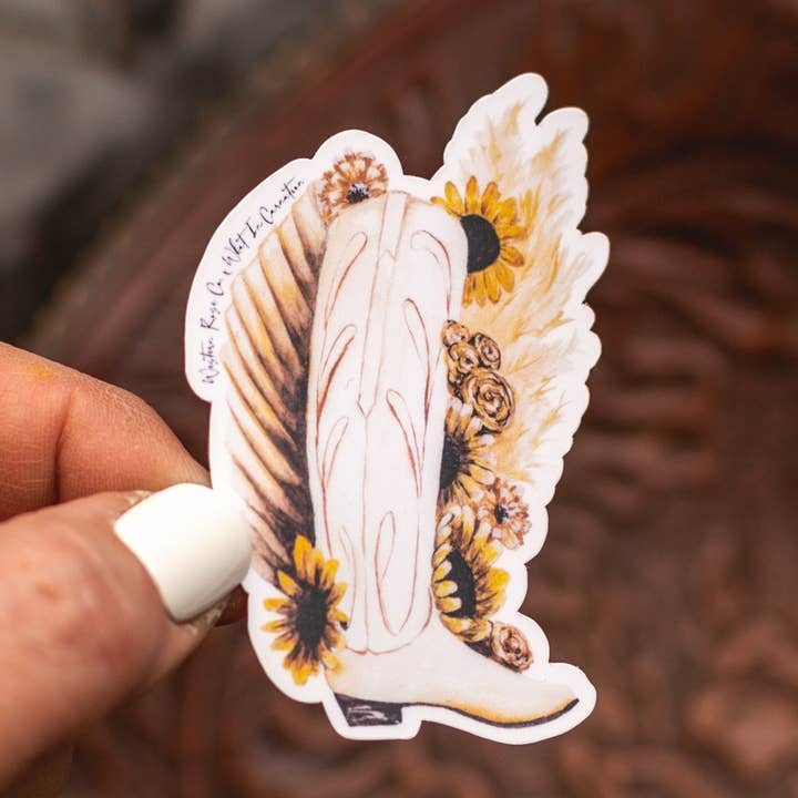 Dreaming of Gold - Water Resistant Sticker for wholesale by Western Rose Studios