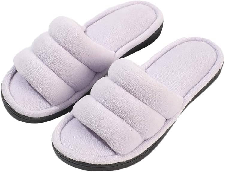 Roxoni - Vente Chaussons – femme - Pantoufles luxueuses en polaire corail - Haut rembourré en coton unique1