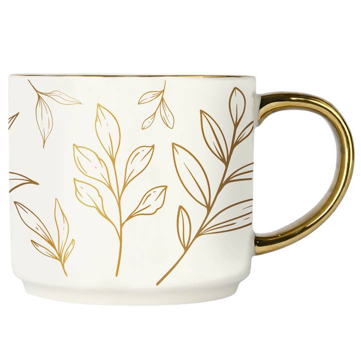 Sweet Water Decor - Wholesale Coffee Mug - Gold Leaves Coffee Mug - Fall Decor & Gifts1