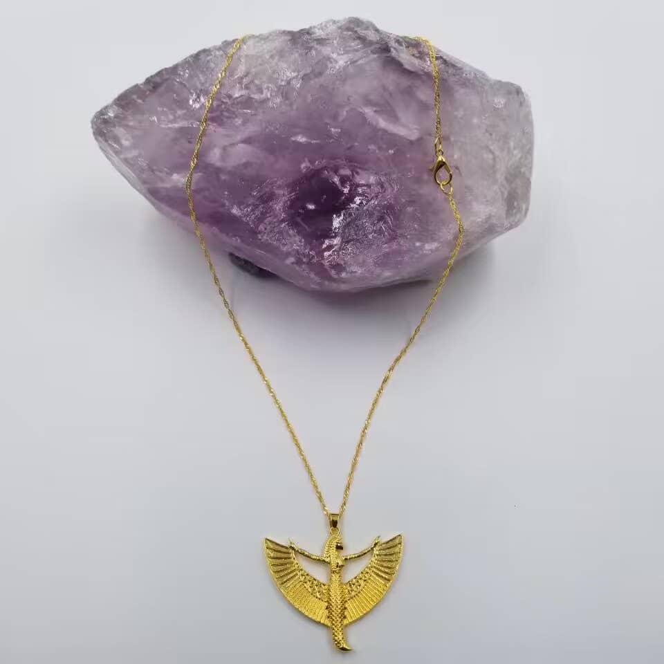 magnolia jewelry - Wholesale Pendant/Charm Necklace - Gold Plated Isis Goddess Necklace1