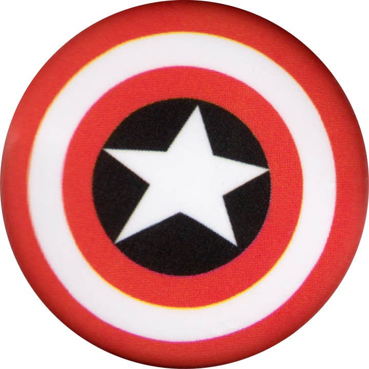 Square Deal Recordings & Supplies - Wholesale Lapel Pin/Button - Pin-on Button - 1.25 Inch - Captain America - Shield