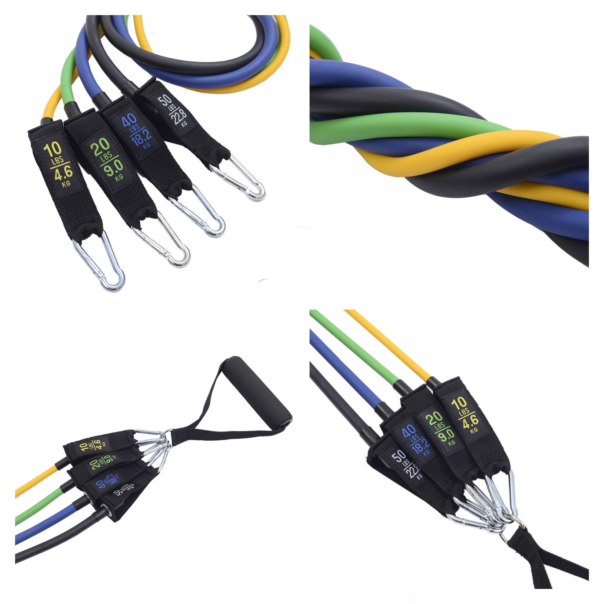 Alpine Swiss - Wholesale Fitness Equipment - Exercise Resistance Bands with Handles Workout Fitness Tube2