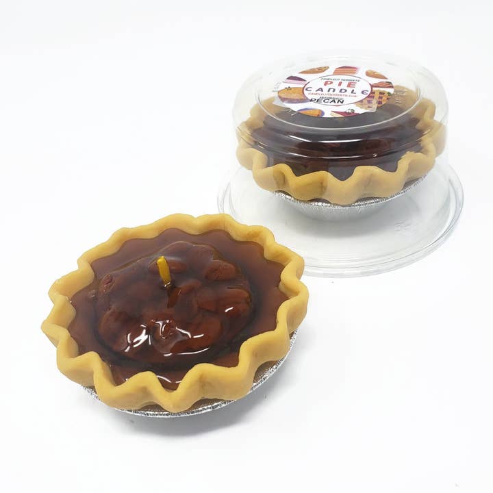 Candlelit Desserts - Wholesale Novelty Candle - 3" Pecan Pie Candle
