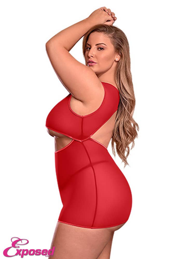 Exposed - Vendita all'ingrosso Completino intimo - Donna - Abito underboob e perizoma senza cavallo12