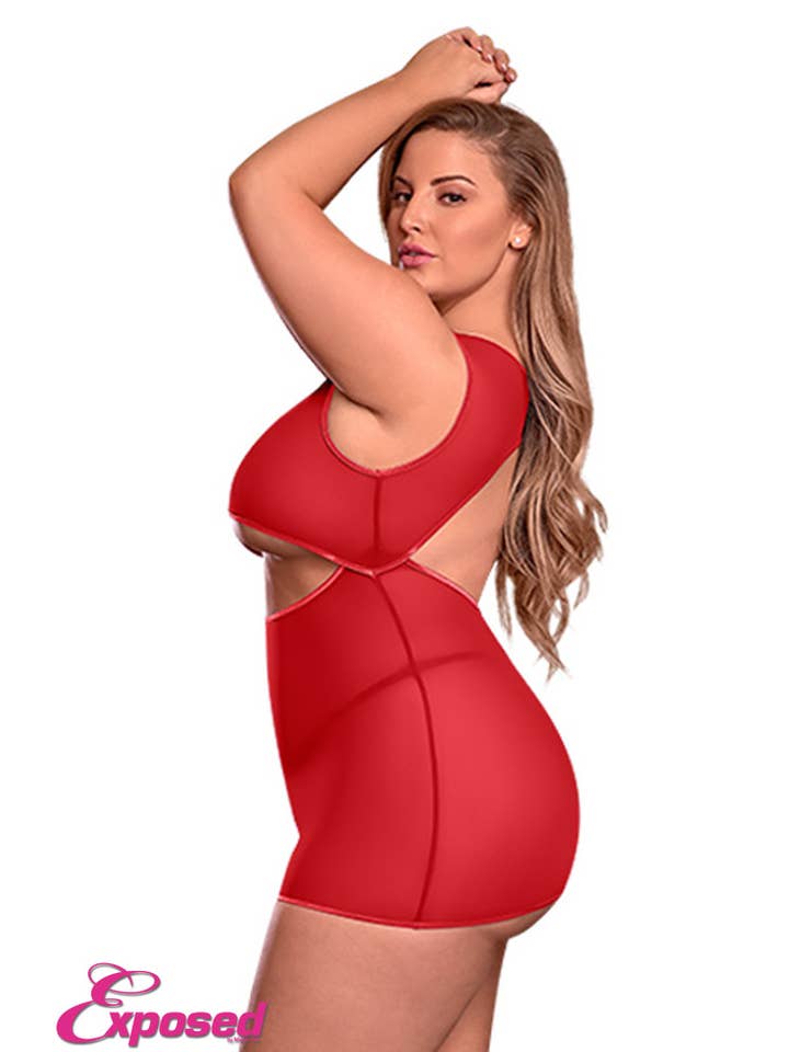 Exposed - Vendita all'ingrosso Completino intimo - Donna - Abito underboob e perizoma senza cavallo12