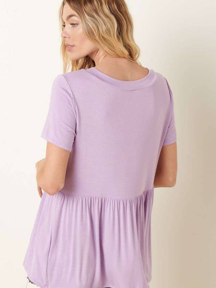 mittoshop - Wholesale Tunic - Women's - BT8128-BAMBOO V-NECK BABYDOLL TOP18