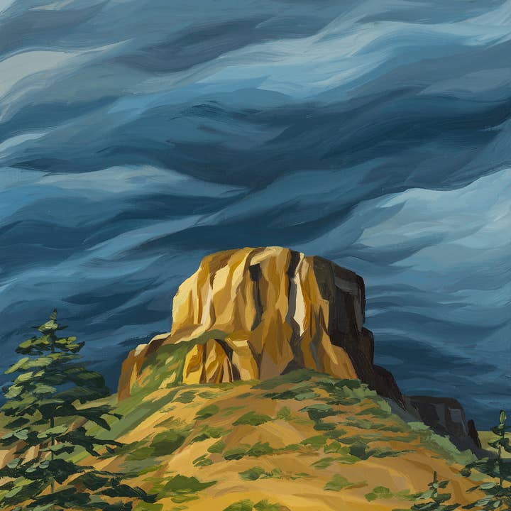 Light in the Storm (Golden) Giclée Print for wholesale by V Dub Art