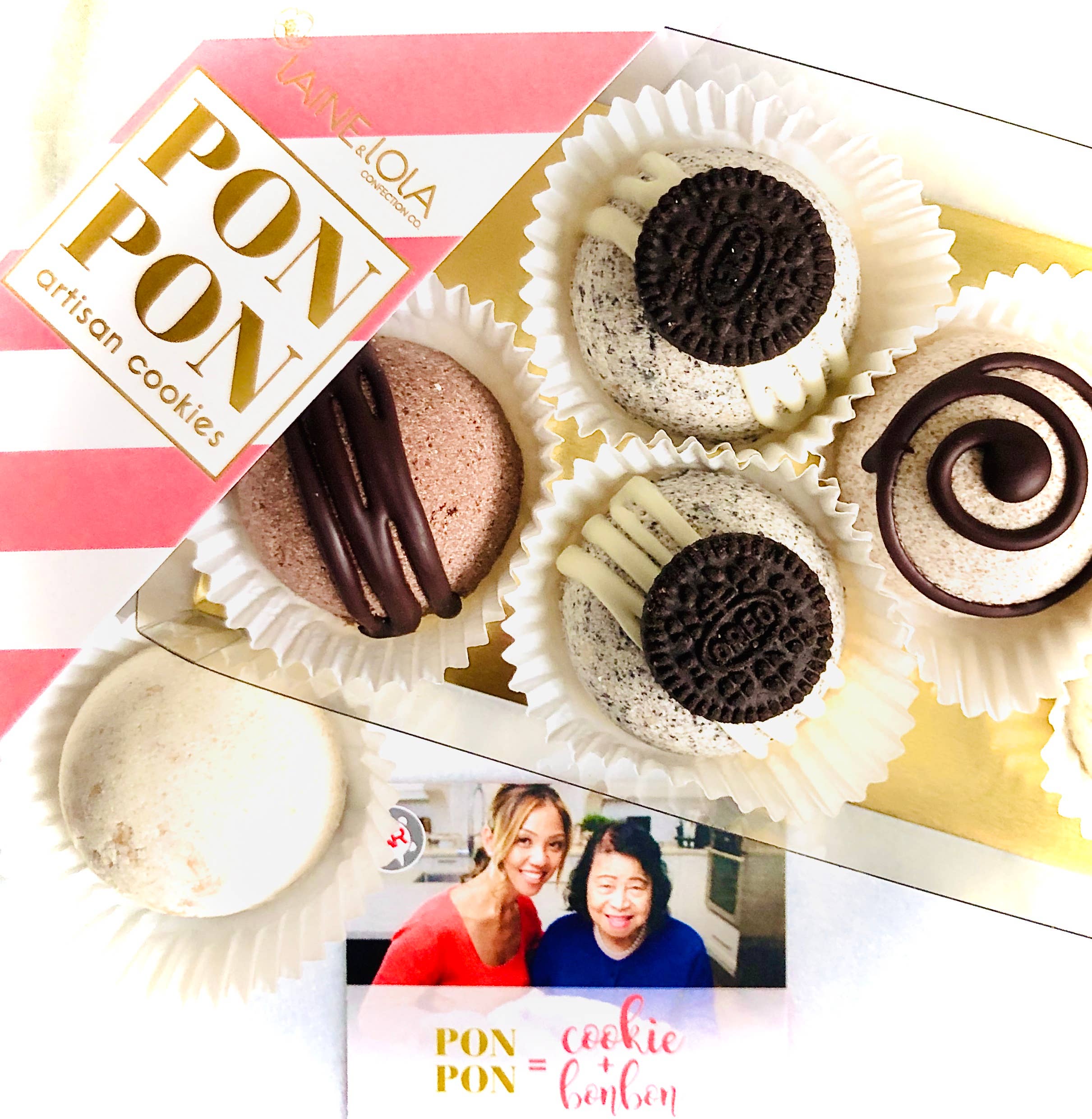 Laine & Lola Confection Co. - PONPON Artisan Cookies - Wholesale Cookie - Classic PONPON Assortment (8pcs) - 24 CASE1