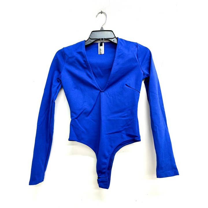 J7467 Ponti bodysuit med V-hals for engroshandel hos Uptown Apparel