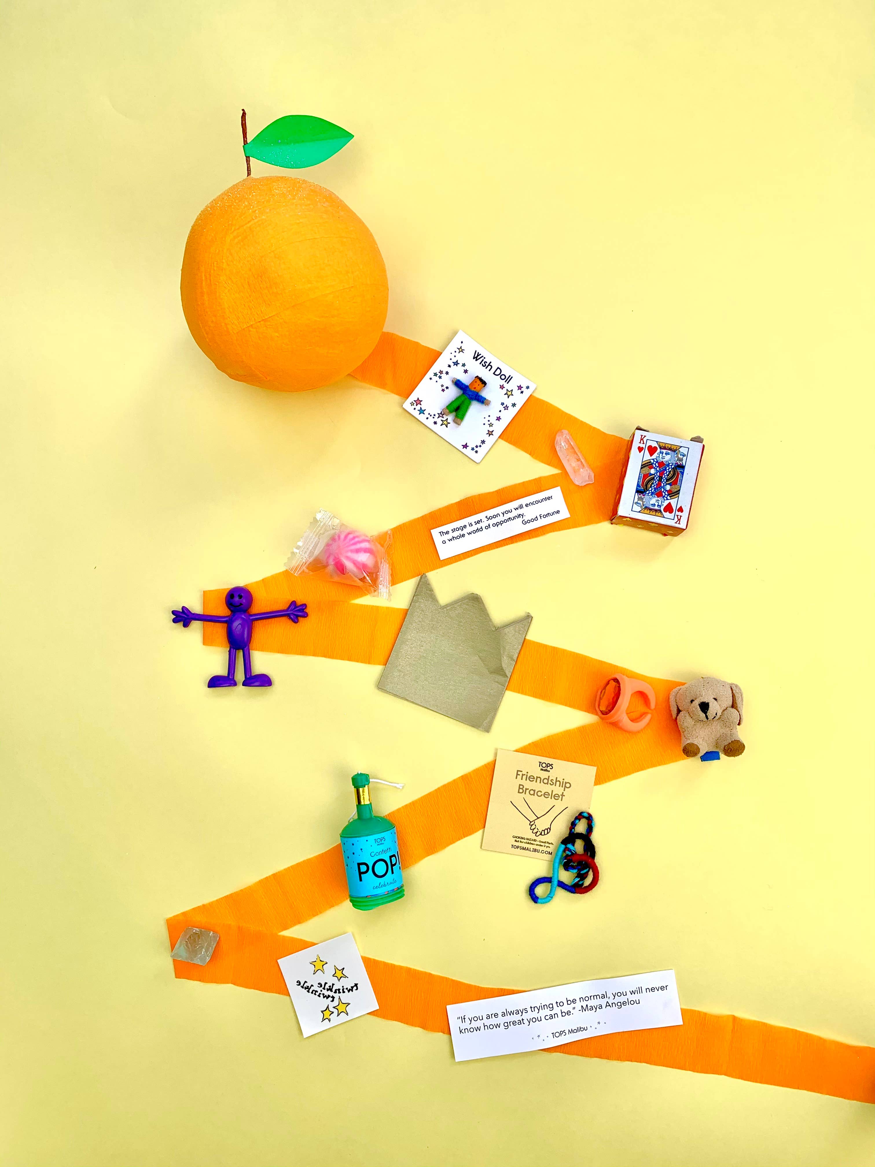 TOPS Malibu - Wholesale Party Favor - Mini Surprise Ball - Orange - "Be My Clementine"2