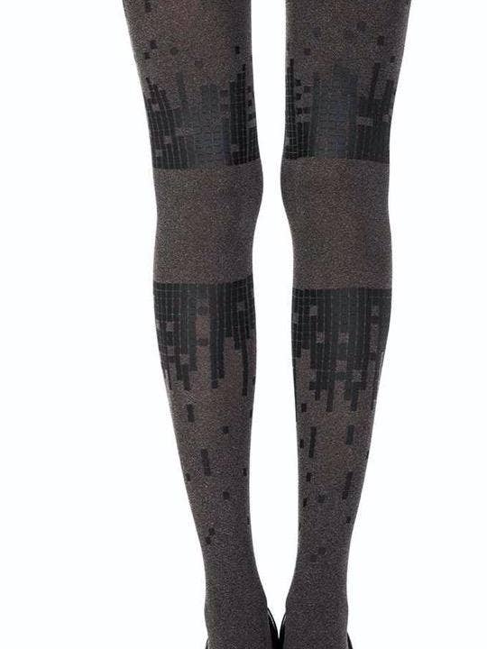 Strumpfhose - Tetris Heather Brown für den Großhandel von Joyfullook + Zohara - Art On Tights