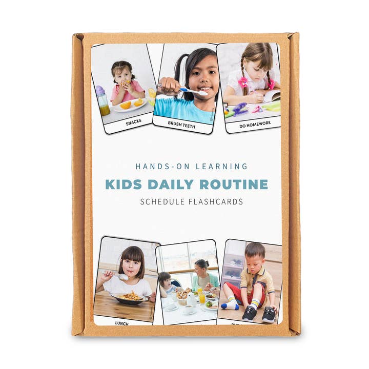 Cartes éducatives Montessori pour la routine quotidienne des enfants pour la vente par Frankopedia