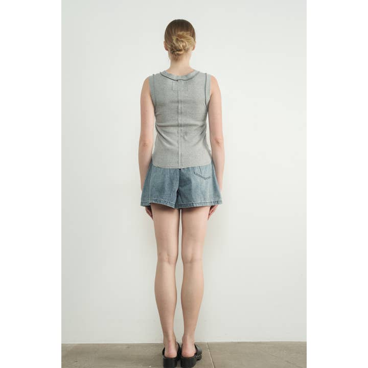 Aaron & Amber - Wholesale Knee Sleeve - MAT3232 RIBBED JERSEY INSIDE OUT TANK20