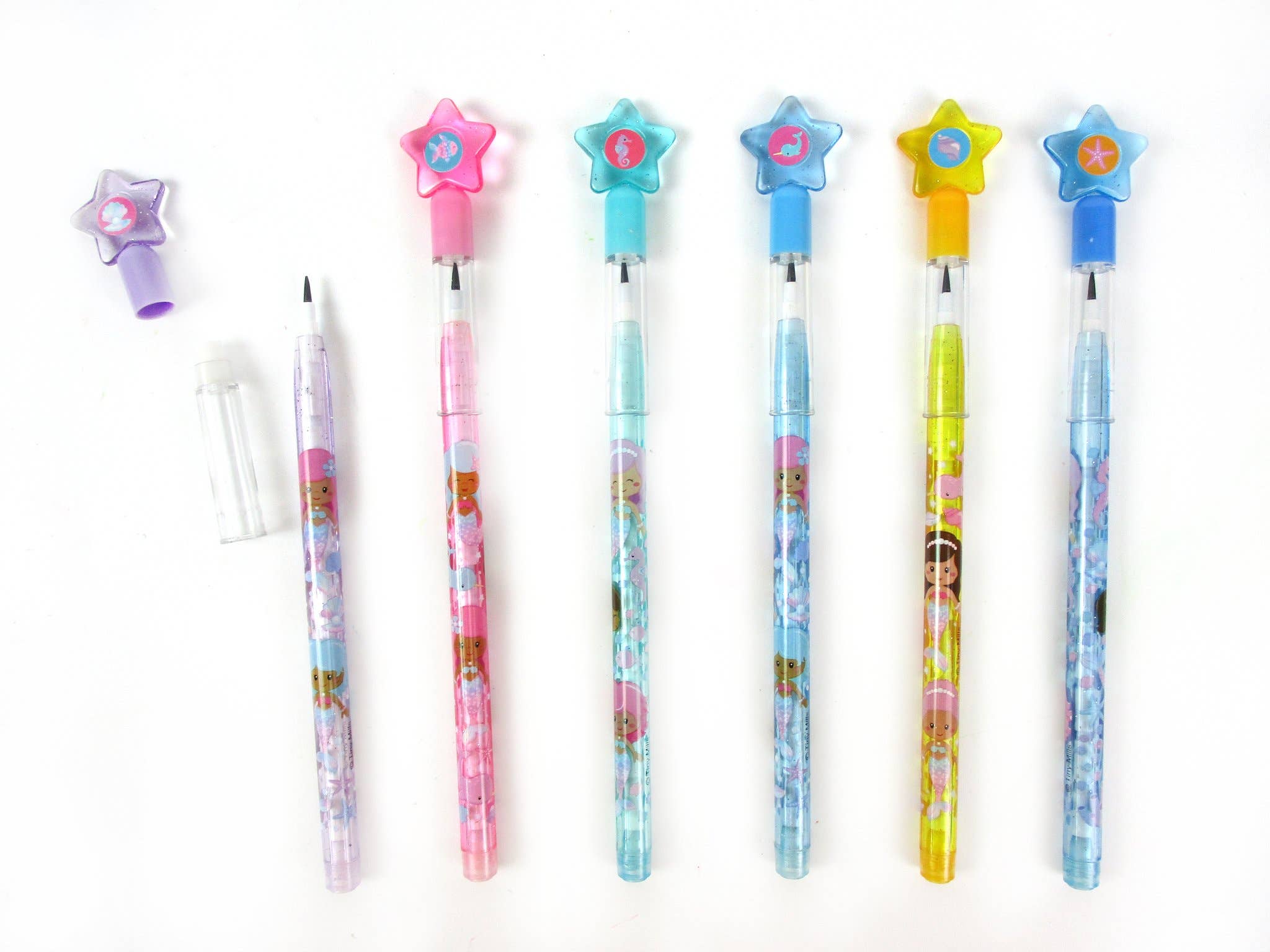 Tiny Mills - Wholesale Pencil - 24 Pcs Rainbow Mermaid Multi-Point Pencils2