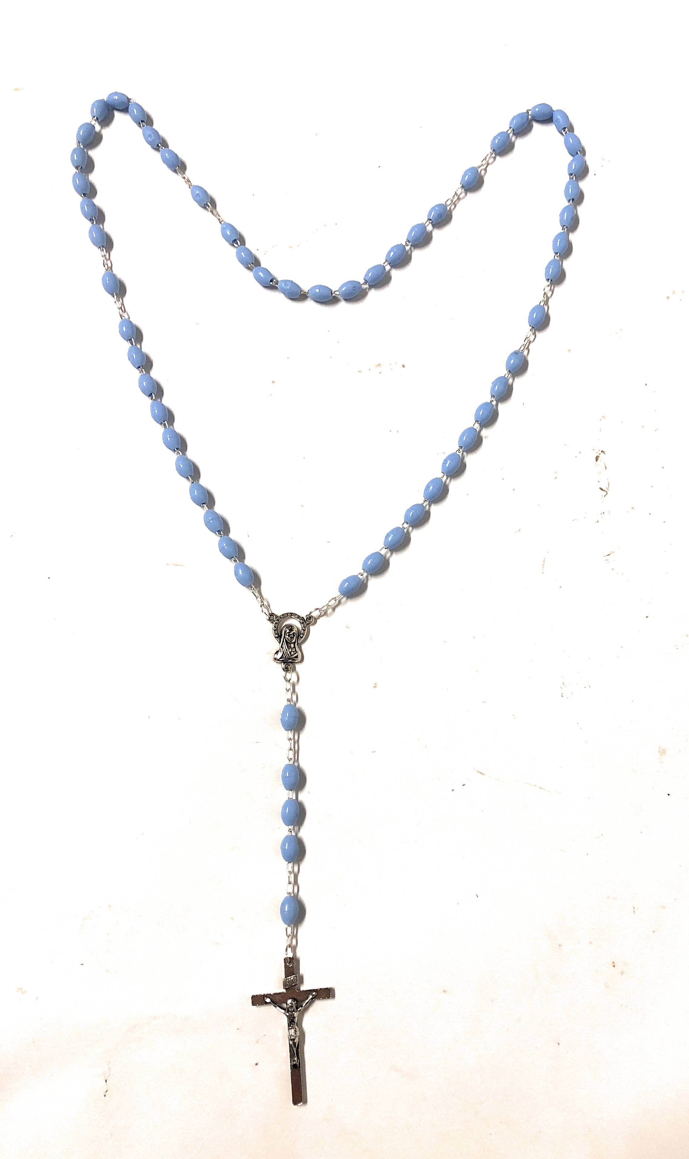 Costa Articoli Religiosi - Wholesale Prayer Beads Necklace - Celestial plastic rosary mm. 8x62