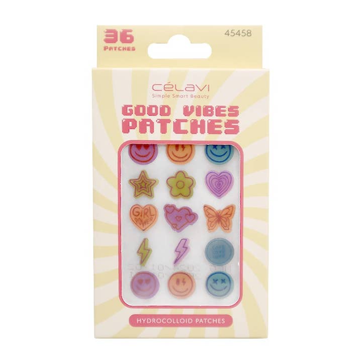 PINEAPPLE Beauty - Wholesale Acne/Hydrocolloid Patch - Celavi 45458 Good Vibes Hydrocolloid Patches - 12
