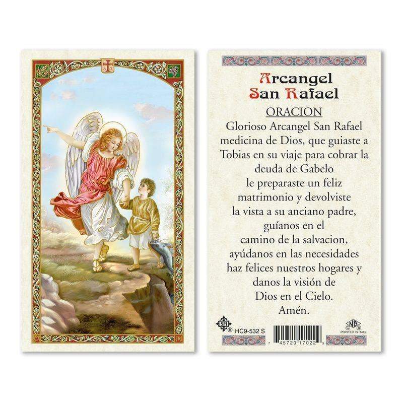 SAN JUDITAS RELIGIOUS ARTICLES - Wholesale Religious Card - ORACIÓN AL ARCÁNGEL SAN RAFAEL0