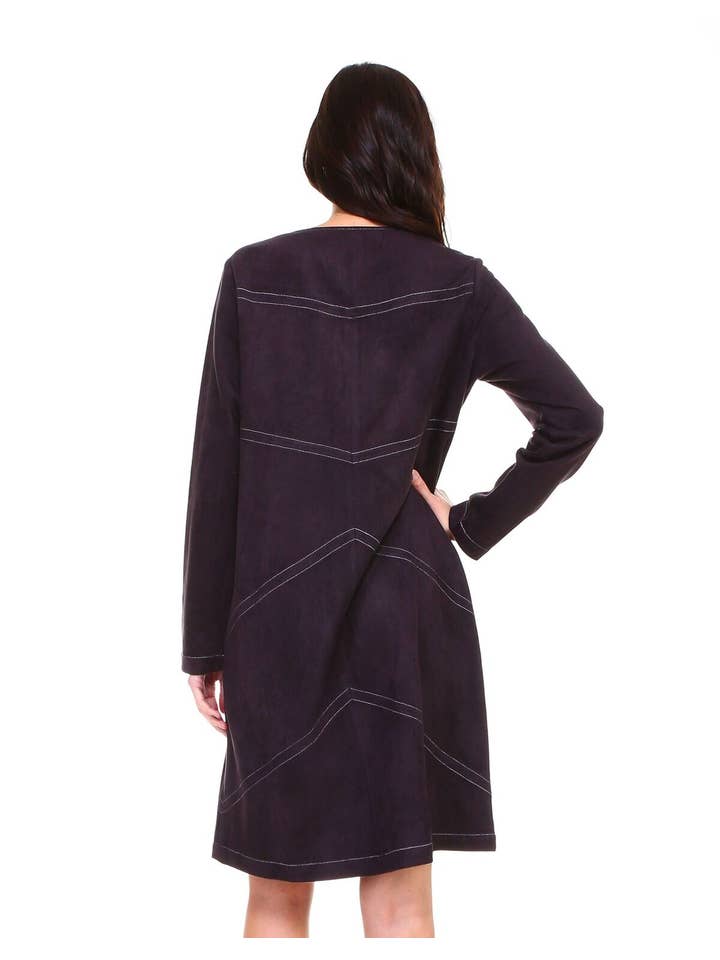 Joh Apparel - Wholesale Dress - Women's - Amira Stretch Suede Dress / Jacket3