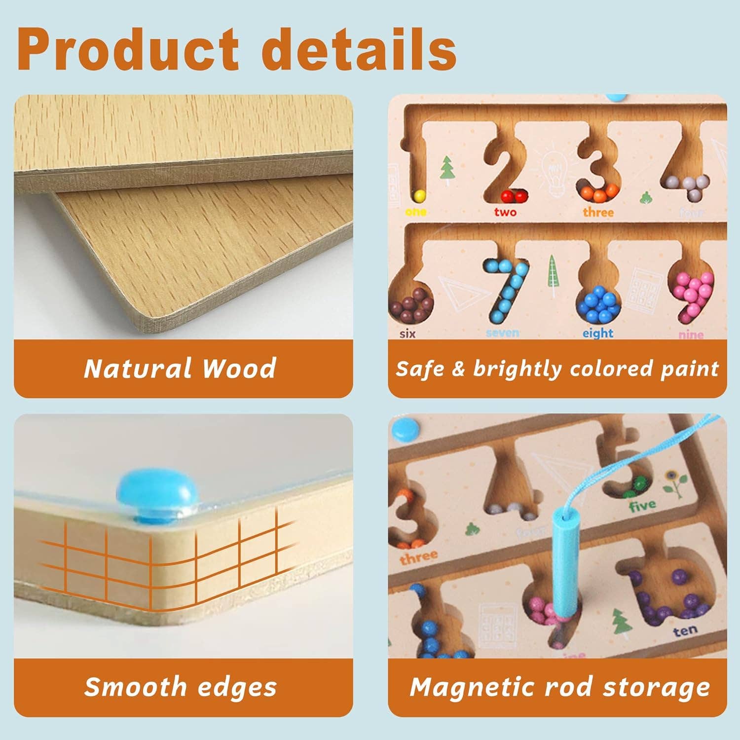 VIGOR - Wholesale Toy Car/Truck - Kids - Maze Educational Game Color Number Montessori Education8