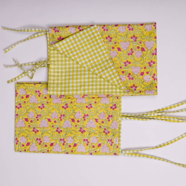 Jasmine - Hand Block-Printed Cotton Pillow Sham - Set of 2 for wholesale by Thar Living