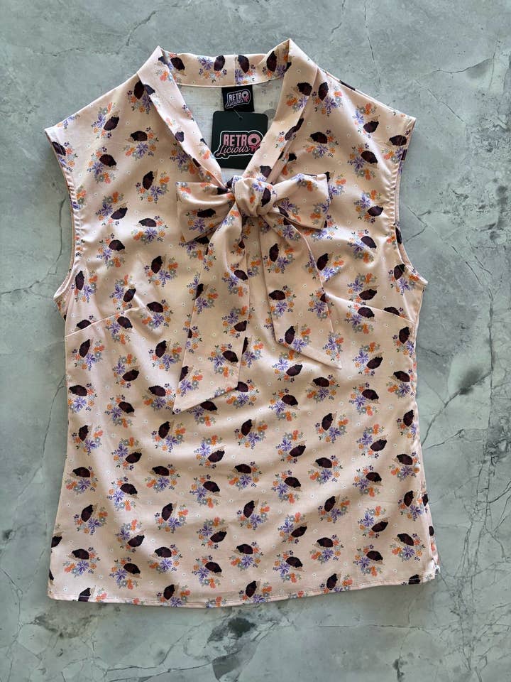 Top con lazo de erizo para venta al por mayor de Retrolicious