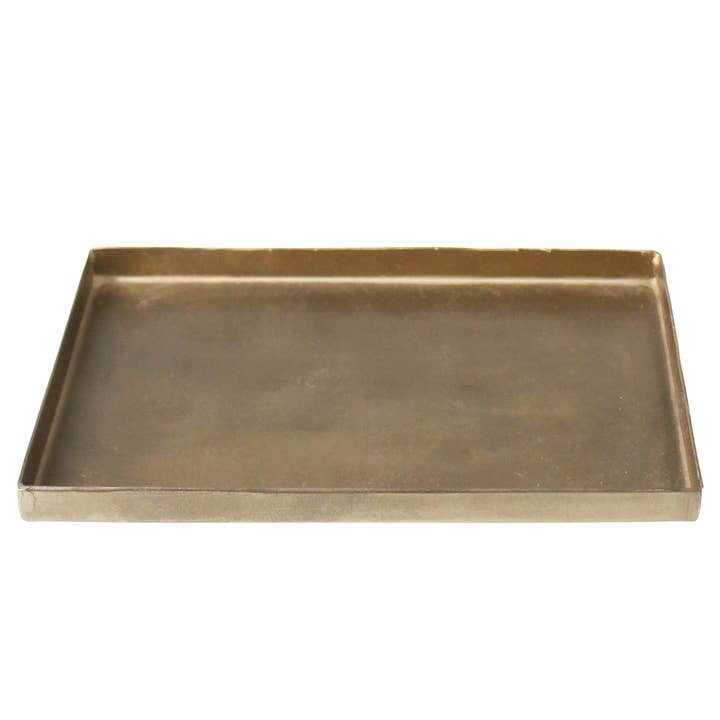 Tulum Tray, Brass - Rect Sm for wholesale on Faire