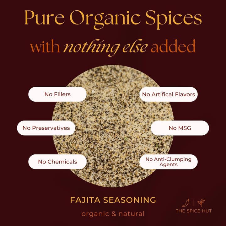 Bulk Fajita Seasoning - Organic Spice Blend - 1LB Salt-Free for wholesale by The Spice Hut