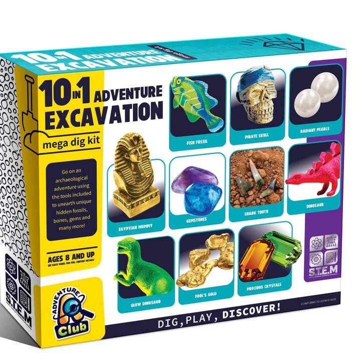 10 in 1 Adventure Excavation Mega Dig Kit for wholesale by Anker Play Products