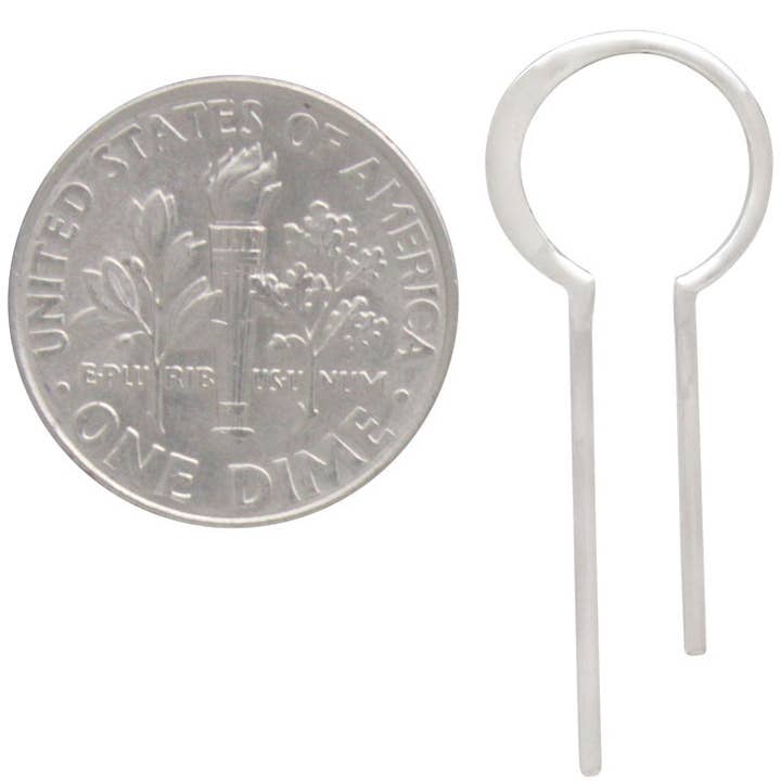 Nina Designs – Engroshandel Hoops – Sterling sølv pære ørering med lodrette stænger 30x11mm2