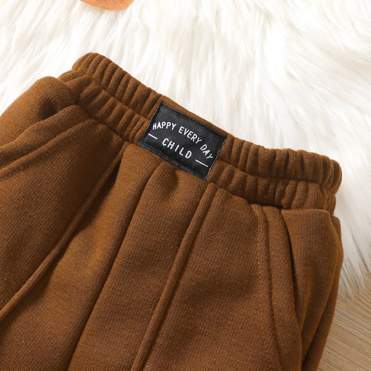 PatPat - Wholesale Trousers – Baby - Baby Boy/Girl Solid Fleece-lining Casual Pants12