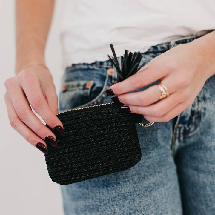 Pretty Simple - Wholesale Card Holder - Women's - River Raffia Clippable Card Holder Wallet