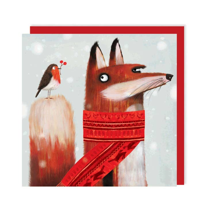 Christmas Fox Christmas Card | Funny Christmas Card for wholesale by Charley Rabbit Cards