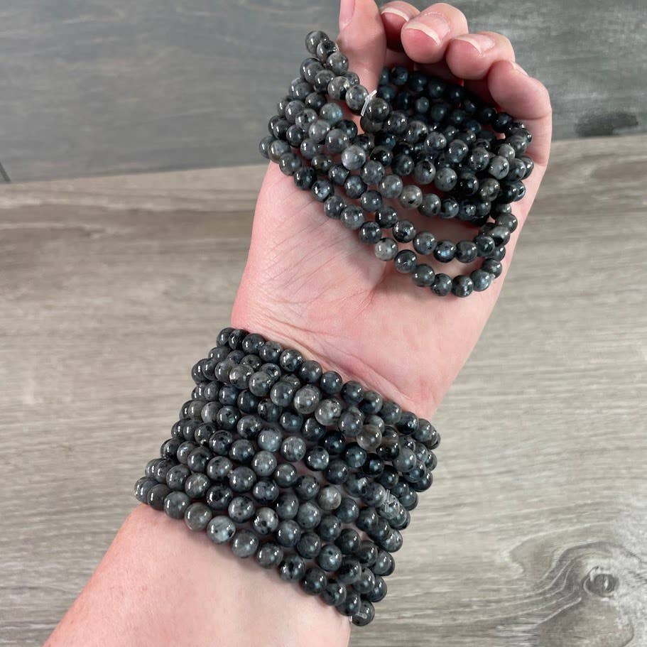 Keystone Crystals - Wholesale Beaded Bracelet - Gemstone Beaded Stretch Bracelets 6mm  – Bulk Jewelry 64