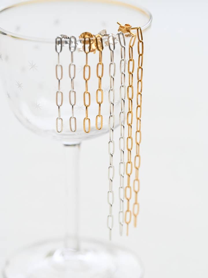 Paperclip Earrings for wholesale by Amy Mead Jewellery