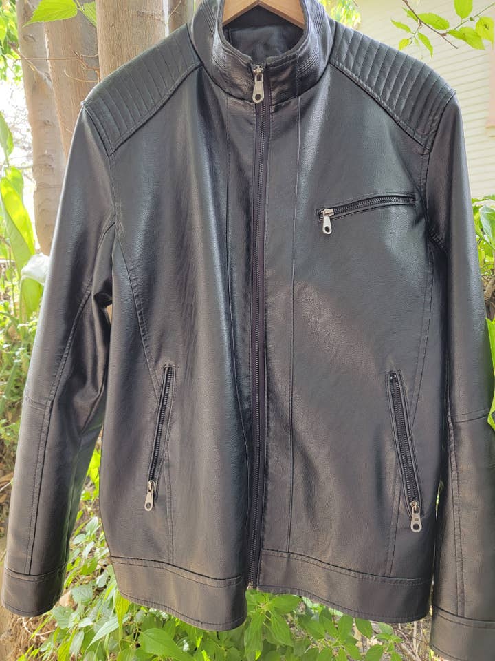 Vegan Club - Wholesale Leather Jacket - Men's - Men's Faux Leather Jacket Vegan Rebel