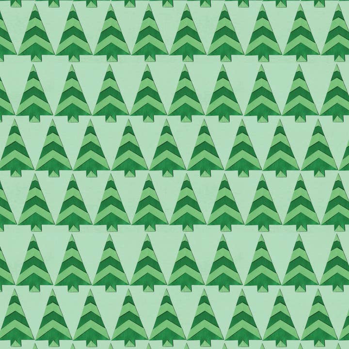 Christmas Tree Pattern gift wrap for wholesale by LOU & LUCY PAPER GOODS