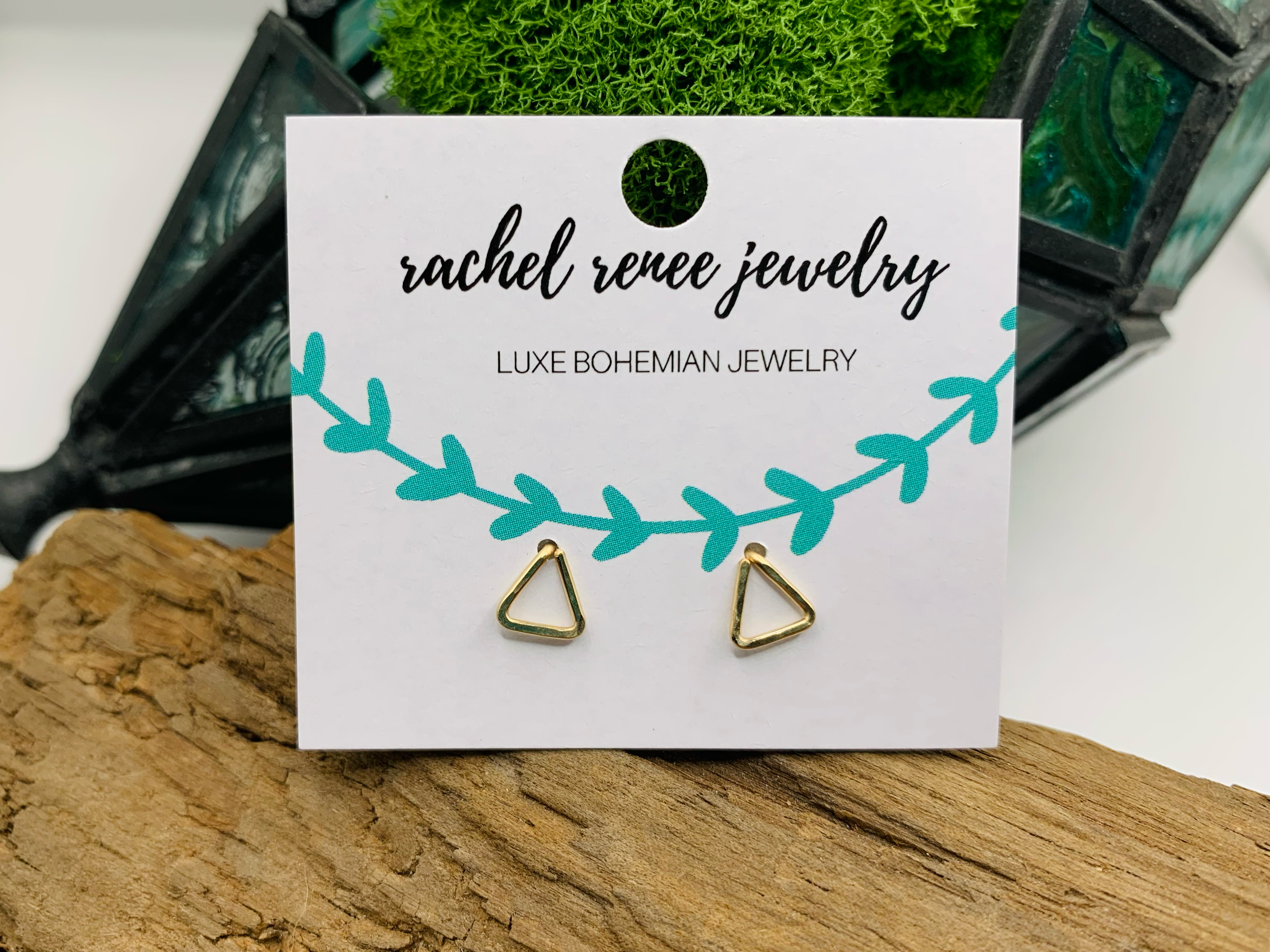 Rachel Renee Jewelry - Wholesale Stud/Post Earrings - JAMIE Triangle Hammered Stud1