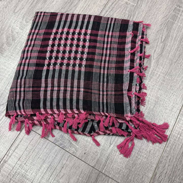 Ecovear - Wholesale Scarf - Men's - Arabesque Plaid Tassel Scarf for Men12