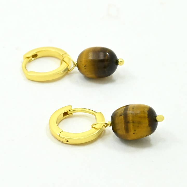 Flo Hoop Earring Gold Plated - Tiger's Eyer and other Purchase Wholesale schnapsgläser. Free Returns & Net 60 Terms on Faire trending on Faire.